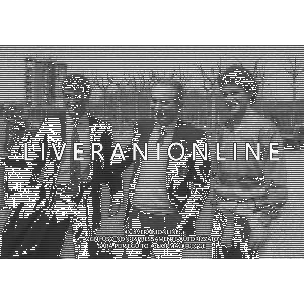 1987 APRILE MILANELLO RADUNO NAZIONALE DI CALCIO ITALIANA NELLA FOTO CIRO FERRARA-AZEGLIO VICINI-ROBERTO TRICELLA AG ALDO LIVERANI SAS