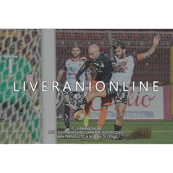 Fagiolinia/LMedia - Pontedera vs Pistoiese - Italian football Serie C match 2020/2021 03 March 2021 - Ettore Mannucci stadium, pontedera, Italy Photo showing: Andrea Caponi (Pontedera) against Francesco Valiani (Pistoiese) @Fagiolinia/LMedia AG ALDO LIVERANI SAS