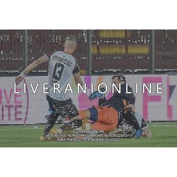 Fagiolinia/LMedia - Pontedera vs Pistoiese - Italian football Serie C match 2020/2021 03 March 2021 - Ettore Mannucci stadium, pontedera, Italy Photo showing: Atila Varga (Pistoiese) teackle to Giovanni Catanese (Pontedera) @Fagiolinia/LMedia AG ALDO LIVERANI SAS