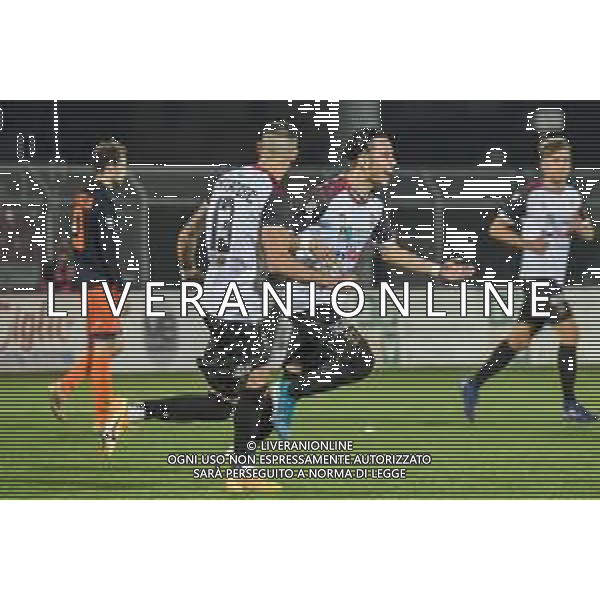 Fagiolinia/LMedia - Pontedera vs Pistoiese - Italian football Serie C match 2020/2021 03 March 2021 - Ettore Mannucci stadium, pontedera, Italy Photo showing: Lorenzo Milani (Pontedera) celebrates after scoring a goal with Giovanni Catanese (Pontedera) @Fagiolinia/LMedia AG ALDO LIVERANI SAS