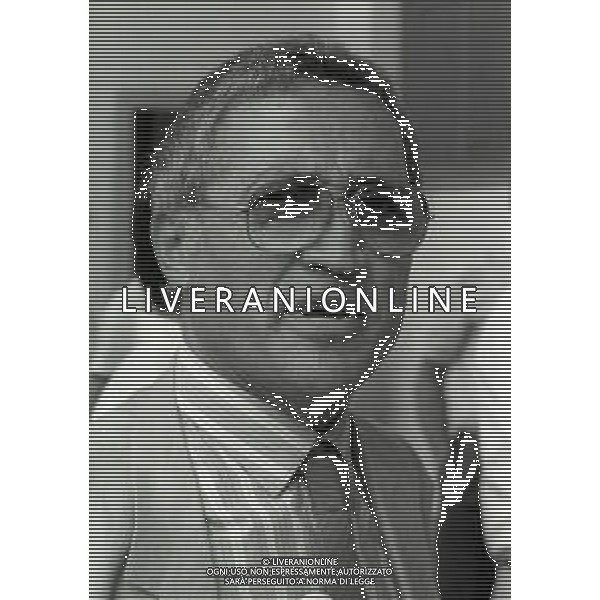 1984 PRESENTAZIONE MONZA CALCIO NELLA FOTO VALENTINO GIAMBELLI PRESIDENTE MONZA CALCIO AG ALDO LIVERANI SAS