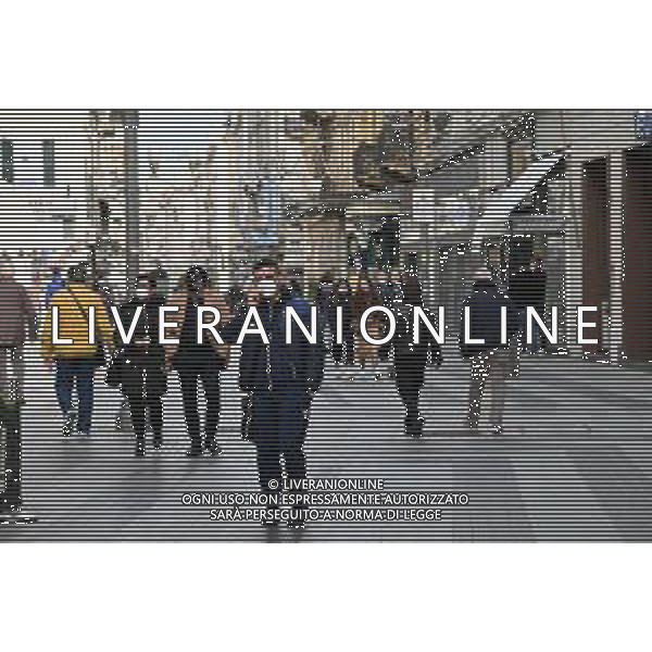 La citta’ di Sanremo in zona arancio rinforzato durante i giorni del 71mo Festival della Canzone Italiana Sanremo 2021, la misura e’ stata adottata per cercare di contenere il numero di contagi della pandemia di Coronavirus Covid-19 Sanremo (IM) 04-03-2021 foto Roberto Garavaglia/ag. Aldo Liverani sas