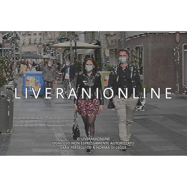 La citta’ di Sanremo in zona arancio rinforzato durante i giorni del 71mo Festival della Canzone Italiana Sanremo 2021, la misura e’ stata adottata per cercare di contenere il numero di contagi della pandemia di Coronavirus Covid-19 Sanremo (IM) 04-03-2021 foto Roberto Garavaglia/ag. Aldo Liverani sas