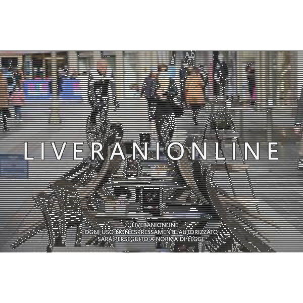 La citta’ di Sanremo in zona arancio rinforzato durante i giorni del 71mo Festival della Canzone Italiana Sanremo 2021, la misura e’ stata adottata per cercare di contenere il numero di contagi della pandemia di Coronavirus Covid-19 Sanremo (IM) 04-03-2021 foto Roberto Garavaglia/ag. Aldo Liverani sas