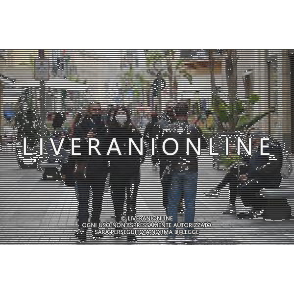 La citta’ di Sanremo in zona arancio rinforzato durante i giorni del 71mo Festival della Canzone Italiana Sanremo 2021, la misura e’ stata adottata per cercare di contenere il numero di contagi della pandemia di Coronavirus Covid-19 Sanremo (IM) 04-03-2021 foto Roberto Garavaglia/ag. Aldo Liverani sas