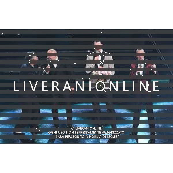 Fiorello, Sinisa Mihajlovic, Zlatan Ibrahimovic e Amadeus 71mo Festival della Canzone Italiana Sanremo 2021 - Terza Serata Teatro Ariston - Sanremo (IM) 04-03-2021 foto Roberto Garavaglia/ag. Aldo Liverani sas / AGENZIA ALDO LIVERANI SAS