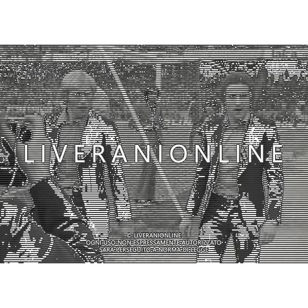 03-03-1973 GENOVA QUALIFICAZIONI MONDIALI DI CALCIO ITALIA LUSSEMBURGO 5-0 NELLA FOTO LUCIANO RE CECCONI E LUCIANO CHIARUGI AG ALDO LIVERANI SAS