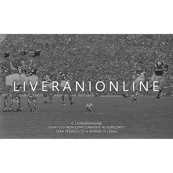 03-03-1973 GENOVA QUALIFICAZIONI MONDIALI DI CALCIO ITALIA LUSSEMBURGO 5-0 NELLA FOTO GOAL GIGI RIVA AG ALDO LIVERANI SAS