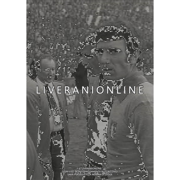 03-03-1973 GENOVA QUALIFICAZIONI MONDIALI DI CALCIO ITALIA LUSSEMBURGO 5-0 NELLA FOTO DINO ZOFF E GIORGIO CHINAGLIA AG ALDO LIVERANI SAS