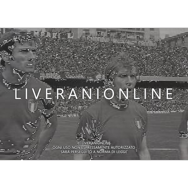 03-03-1973 GENOVA QUALIFICAZIONI MONDIALI DI CALCIO ITALIA LUSSEMBURGO 5-0 NELLA FOTO GIACINTO FACCHETTI E ROMEO BENETTI AG ALDO LIVERANI SAS