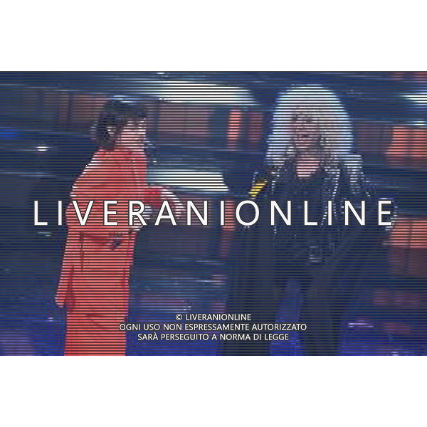 La Rappresentante di Lista SX e Donatella Rettore DX 71mo Festival della Canzone Italiana Sanremo 2021 - Terza Serata Teatro Ariston - Sanremo (IM) 04-03-2021 foto Roberto Garavaglia/ag. Aldo Liverani sas