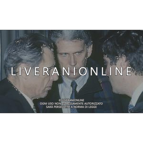 1987 CREMONA -PROCESSO PORCELLINO ROSA MARIO ALQUATI ARRESTATO PER BANCAROTTA FRAUDOLENTA CON UN BUCO DI 78 MILIARDI DI LIRE IN FUGA CON L\'AMANTE MICHELA FERRARI NELLA FOTO MARIO ALQUATI IN TRIBUNALE A CREMONA AG ALDO LIVERANI SAS