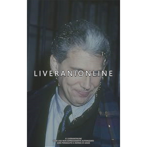 1987 CREMONA -PROCESSO PORCELLINO ROSA MARIO ALQUATI ARRESTATO PER BANCAROTTA FRAUDOLENTA CON UN BUCO DI 78 MILIARDI DI LIRE IN FUGA CON L\'AMANTE MICHELA FERRARI NELLA FOTO MARIO ALQUATI IN TRIBUNALE A CREMONA AG ALDO LIVERANI SAS