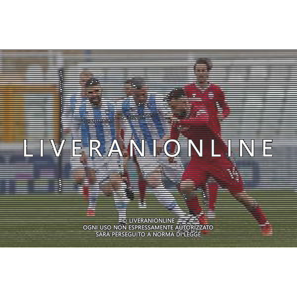 Pescara - Spal Campionato di Calcio Serie BKT 06/03/2020 nella foto: Di Francesco Federico (spal ferrara) Drudi Mirko(pescara) ©Claudio Zamagni/Agenzia Aldo Liverani Di Francesco Federico (spal ferrara) Drudi Mirko(pescara) during Italian Serie BKT soccer match between Pescara and Spal at Adriatico Stadium in Pescara on March 03 2021 photo credit by Claudio Zamagni/Aldo Liverani Photo Agency