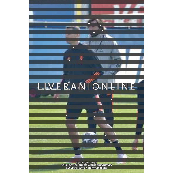 Torino 08.03.2021 Centro Sportivo Continassa Alessandro Falzone/Ag. Aldo Liverani sas Allenamento di vigilia del match Juventus vs Porto Nella foto: Andrea Pirlo-Cristiano Ronaldo