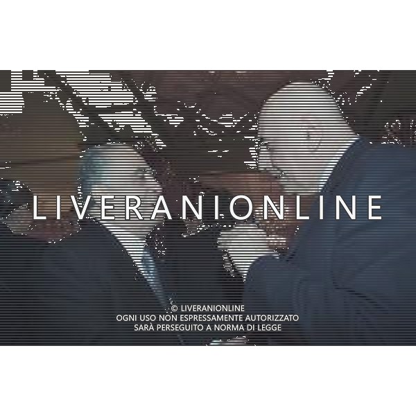 MILANO 21/12/2001 HOTEL PRINCIPE SAVOIA FESTA DELLA LEGA CALCIO NELLA FOTO IL PRESIDENTE FRANCO SENSI CON ADRIANO GALLIANI FOTO BAGNAI/AG. ALDO LIVERANI sas