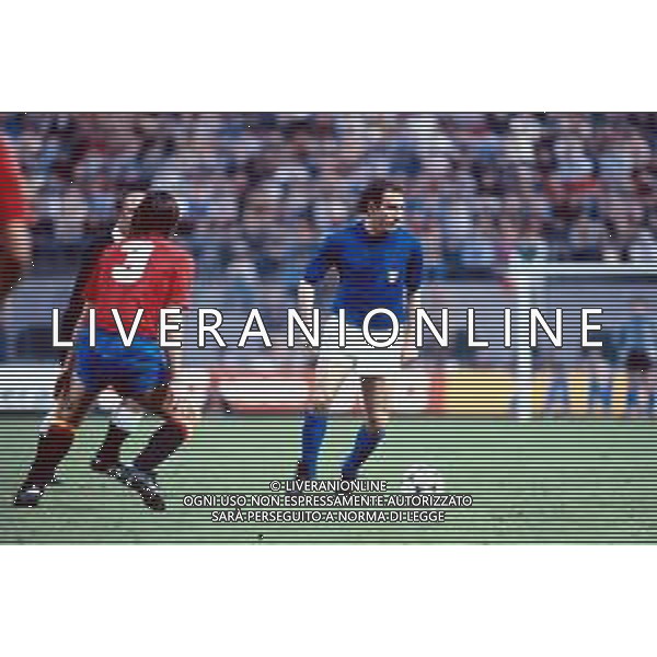 NAZIONALE ITALIANA CALCIO NELLA FOTO GRAZIANI FRANCESCO CALCIATORE AGENZIA ALDO LIVERANI SAS