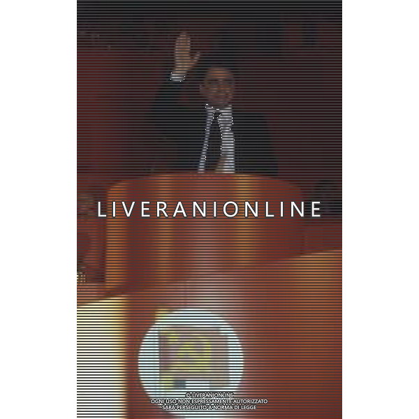 RETROSPETTIVA ACHILLE OCCHETTO POLITICO NELLA FOTO ACHILLE OCCHETTO AL CONGRESSO DEL PCI NELL\'ANNO 1989 AG ALDO LIVERANI SAS