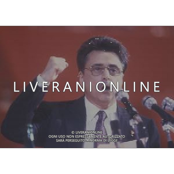 RETROSPETTIVA ACHILLE OCCHETTO POLITICO NELLA FOTO ACHILLE OCCHETTO AL CONGRESSO DEL PCI NELL\'ANNO 1989 AG ALDO LIVERANI SAS