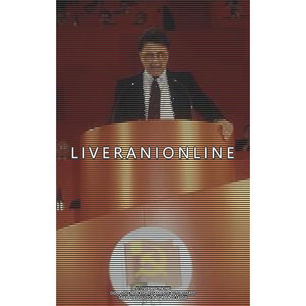 RETROSPETTIVA ACHILLE OCCHETTO POLITICO NELLA FOTO ACHILLE OCCHETTO AL CONGRESSO DEL PCI NELL\'ANNO 1989 AG ALDO LIVERANI SAS