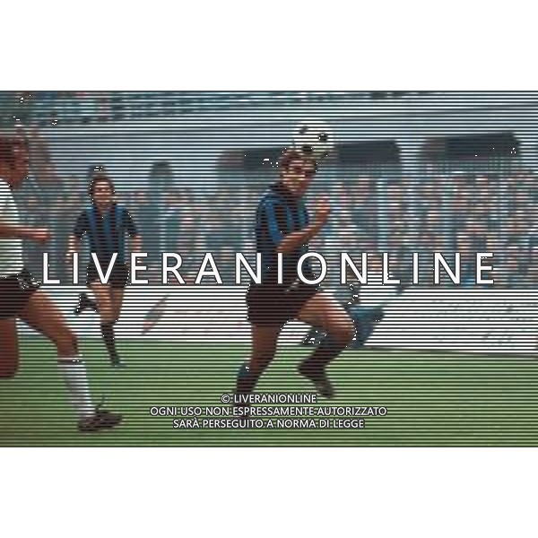 CALCIO ARCHIVIO INTER 1977 NELLA FOTO ANASTASI PIETRO CALCIATORE AGENZIA ALDO LIVERANI SAS