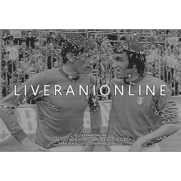 NAZIONALE ITALIANA CALCIO 1970 NELLA FOTO GIGI RIVA CON PIETRO ANASTASI CALCIATORE FOTO CARLO LORENZINI-AGENZIA ALDO LIVERANI SAS
