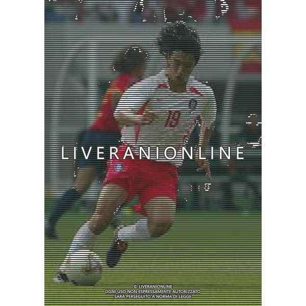 GWANGJU (corea del sud) 22/06/2002 MONDIALI CALCIO 2002 SPAGNA - COREA DEL SUD NELLA FOTO AHN JUNG-HWAN AGENZIA ALDO LIVERANI SAS