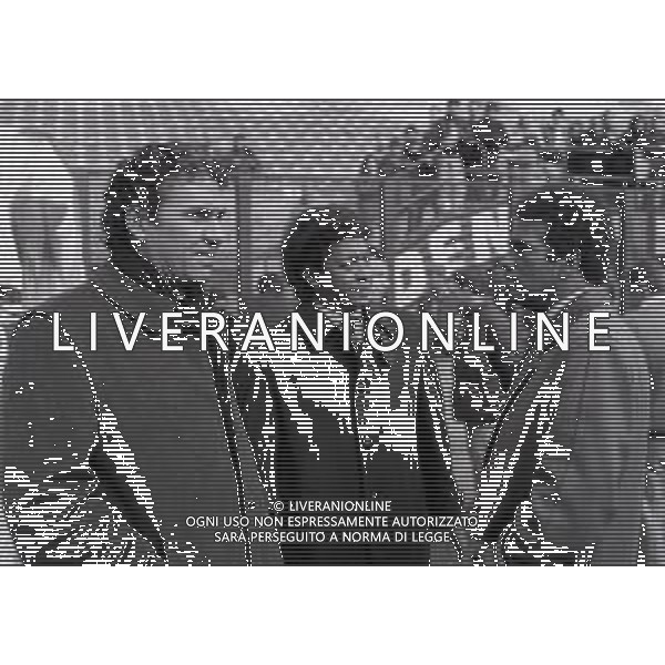 RETROSPETTIVA SEBASTIAO LAZARONI ALLENATORE CALCIO NELLA FOTO SEBASTIAO LAZARONI CON AMARILDO ALLENATORE FIORENTINA CALCIO NELL\'ANNO 1990-1991 AG ALDO LIVERANI SAS