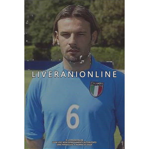 Primi Piani nazionale italiana calcio convocati Mondiali 2002 testine nella foto zanetti cristiano calciatore foto neri bagnai/ag aldo liverani