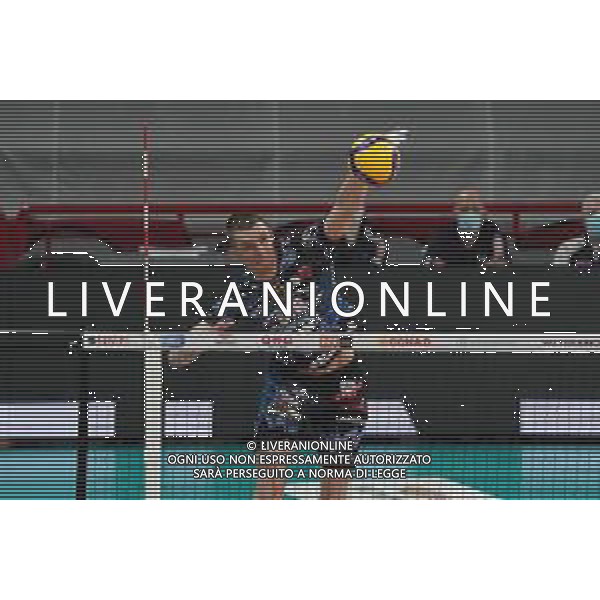 Cerquiglinio/LMedia - Playoff - Sir Safety Conad Perugia vs Allianz Milano - Volleyball Italian Serie A Men Superleague Championship 2020/2021 10 March 2021 - Pala Barton, perugia, Italy Photo showing: muzaj maciej (n.15 sir safety conad perugia) attack @Cerquiglinio/LMedia/ AGENZIA ALDO LIVERANI SAS