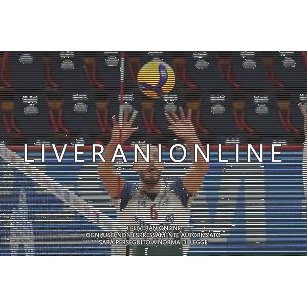 Cerquiglinio/LMedia - Playoff - Sir Safety Conad Perugia vs Allianz Milano - Volleyball Italian Serie A Men Superleague Championship 2020/2021 10 March 2021 - Pala Barton, perugia, Italy Photo showing: riccardo sbertoli (n. 06 setter power volley milano) set @Cerquiglinio/LMedia/ AGENZIA ALDO LIVERANI SAS