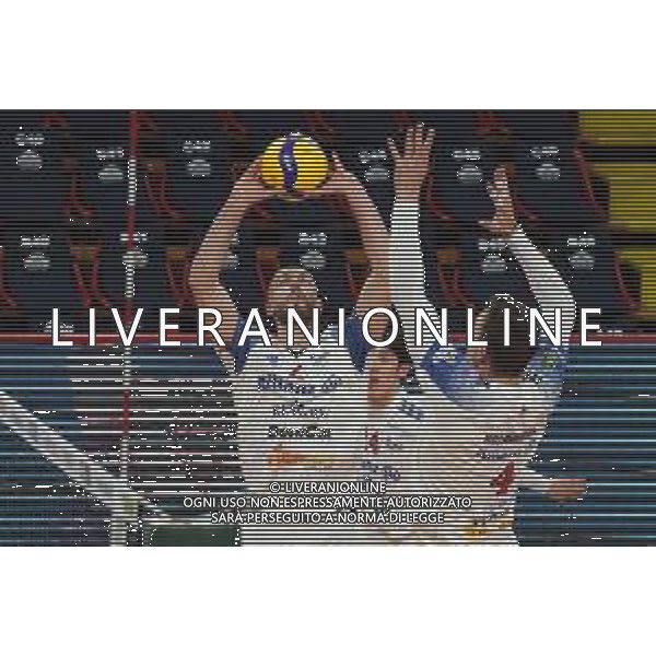 Cerquiglinio/LMedia - Playoff - Sir Safety Conad Perugia vs Allianz Milano - Volleyball Italian Serie A Men Superleague Championship 2020/2021 10 March 2021 - Pala Barton, perugia, Italy Photo showing: riccardo sbertoli (n. 06 setter power volley milano) set @Cerquiglinio/LMedia/ AGENZIA ALDO LIVERANI SAS