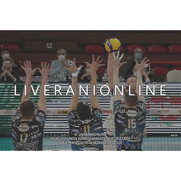 Cerquiglinio/LMedia - Playoff - Sir Safety Conad Perugia vs Allianz Milano - Volleyball Italian Serie A Men Superleague Championship 2020/2021 10 March 2021 - Pala Barton, perugia, Italy Photo showing: trevor clevenot (n.17 hitter spicker power volley milano) attack @Cerquiglinio/LMedia/ AGENZIA ALDO LIVERANI SAS