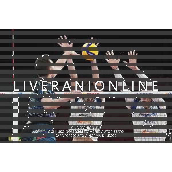 Cerquiglinio/LMedia - Playoff - Sir Safety Conad Perugia vs Allianz Milano - Volleyball Italian Serie A Men Superleague Championship 2020/2021 10 March 2021 - Pala Barton, perugia, Italy Photo showing: oleh plotnytskyi (n.17 bitter sticker sir safety conad perugia) attack @Cerquiglinio/LMedia/ AGENZIA ALDO LIVERANI SAS