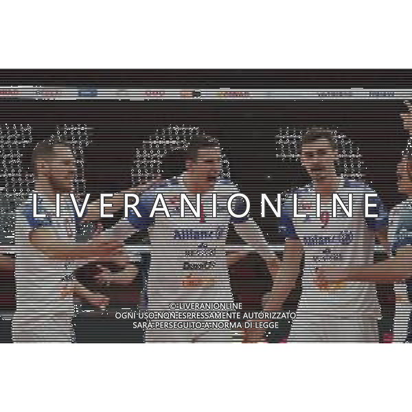 Cerquiglinio/LMedia - Playoff - Sir Safety Conad Perugia vs Allianz Milano - Volleyball Italian Serie A Men Superleague Championship 2020/2021 10 March 2021 - Pala Barton, perugia, Italy Photo showing: allianz milano exultation @Cerquiglinio/LMedia/ AGENZIA ALDO LIVERANI SAS