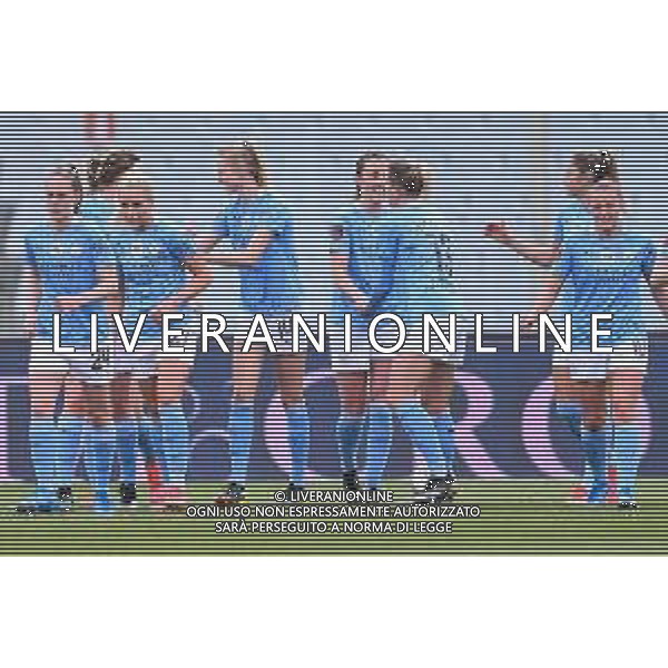 Guglielmii/LMedia - ACF Fiorentina Femminile vs Mancherster City FC - UEFA Champions League Women football match 2020/2021 11 March 2021 - Artemio Franchi stadium, florence, Italy Photo showing: Manchester City players celebrate after the goal @Guglielmii/LMedia/ AGENZIA ALDO LIVERANI SAS