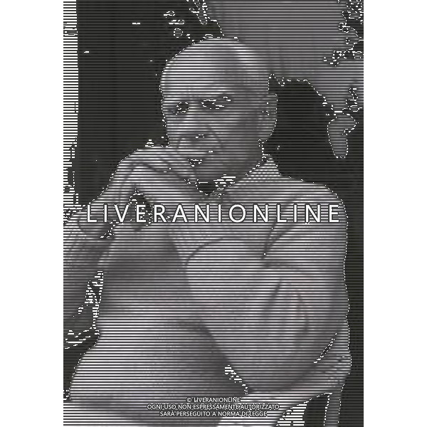RETROSPETTIVA ALBERTO MORAVIA SCRITTORE NELLA FOTO ALBERTO MORAVIA A VENEZIA NELL\'ANNO 1981 AG ALDO LIVERANI SAS