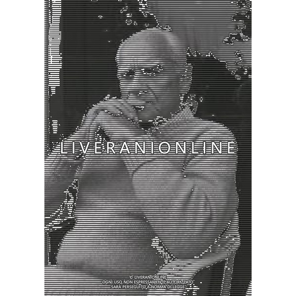 RETROSPETTIVA ALBERTO MORAVIA SCRITTORE NELLA FOTO ALBERTO MORAVIA A VENEZIA NELL\'ANNO 1981 AG ALDO LIVERANI SAS