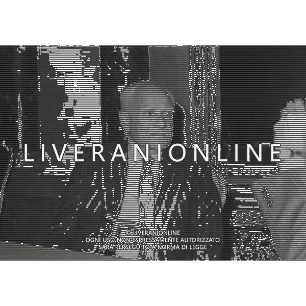 RETROSPETTIVA ALBERTO MORAVIA SCRITTORE NELLA FOTO ALBERTO MORAVIA NELL\'ANNO 1984 AL CIRCOLO DELLA STAMPA DI MILANO AG ALDO LIVERANI SAS