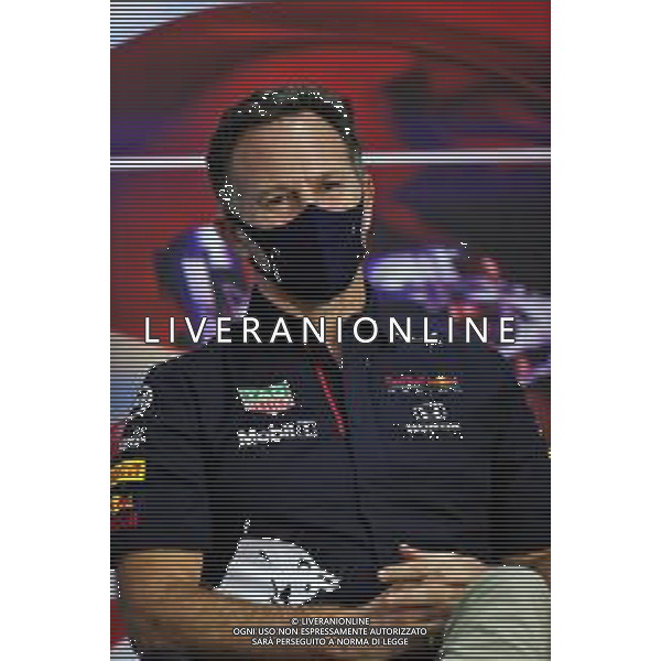 Christian Horner (GBR) Red Bull Racing Team Principal in the FIA Press Conference. 12.03.2021. Formula 1 Testing, Sakhir, Bahrain, Day One. - www.xpbimages.com, EMail: requests@xpbimages.com © Copyright: Batchelor / XPB Images/ AGENZIA ALDO LIVERANI SAS - ITALY ONLY EDITORIAL USE ONLY