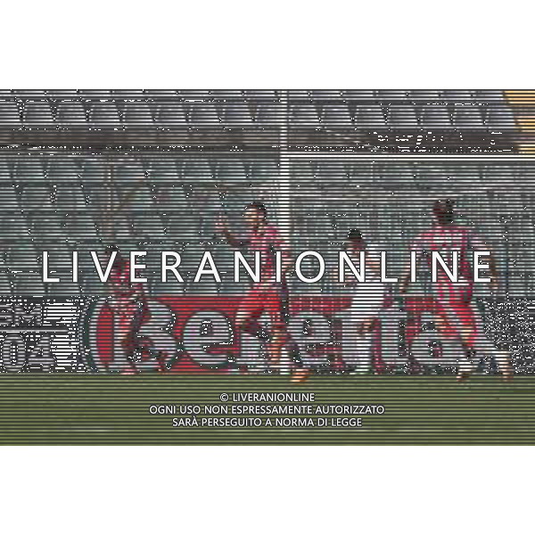 Carnabucia/LMedia - US Cremonese vs AC Reggiana - Italian Football Championship League BKT 2020/2021 13 March 2021 - Giovanni Zini stadium, cremona, Italy Photo showing: Luca Strizzolo (Cremonese) cerlebrates the goal scored @Carnabucia/LMedia/ AGENZIA ALDO LIVERANI SAS