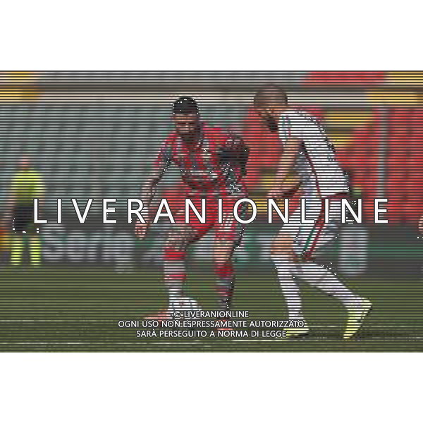 Carnabucia/LMedia - US Cremonese vs AC Reggiana - Italian Football Championship League BKT 2020/2021 13 March 2021 - Giovanni Zini stadium, cremona, Italy Photo showing: Cristian Buonaiuto (Cremonese) with a through pass @Carnabucia/LMedia/ AGENZIA ALDO LIVERANI SAS