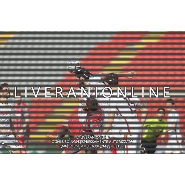 Carnabucia/LMedia - US Cremonese vs AC Reggiana - Italian Football Championship League BKT 2020/2021 13 March 2021 - Giovanni Zini stadium, cremona, Italy Photo showing: Paolo Rozzio (Reggiana) with the head clears the penalty area @Carnabucia/LMedia/ AGENZIA ALDO LIVERANI SAS