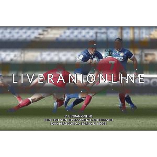 Marianiu/LMedia - 2021 Guinness Six Nations Rugby - Italy vs Wales - Rugby Six Nations match 13 March 2021 - Stadio Olimpico, rome, Italy Photo showing: Niccolo Cannone (Italy) @Marianiu/LMedia AG ALDO LIVERANI SAS