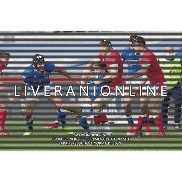 Marianiu/LMedia - 2021 Guinness Six Nations Rugby - Italy vs Wales - Rugby Six Nations match 13 March 2021 - Stadio Olimpico, rome, Italy Photo showing: Stephen Varney (Italy) @Marianiu/LMedia AG ALDO LIVERANI SAS