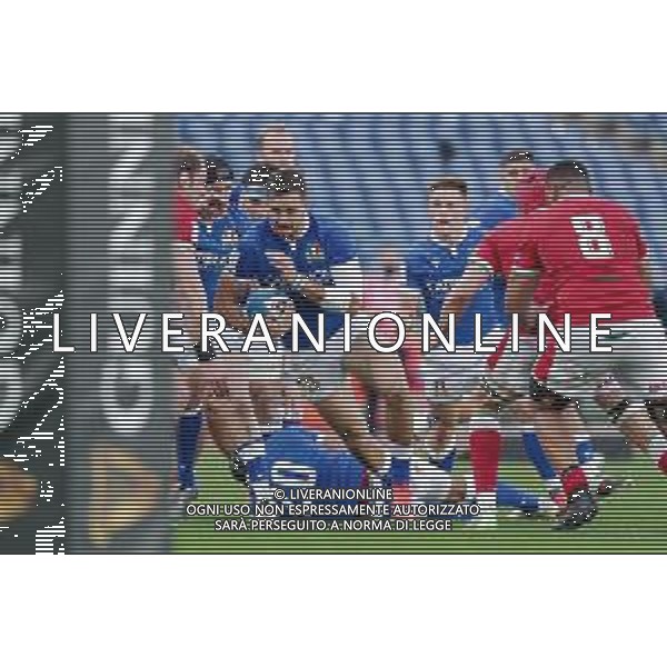 Marianiu/LMedia - 2021 Guinness Six Nations Rugby - Italy vs Wales - Rugby Six Nations match 13 March 2021 - Stadio Olimpico, rome, Italy Photo showing: Mattia Bellini (Italy) @Marianiu/LMedia AG ALDO LIVERANI SAS