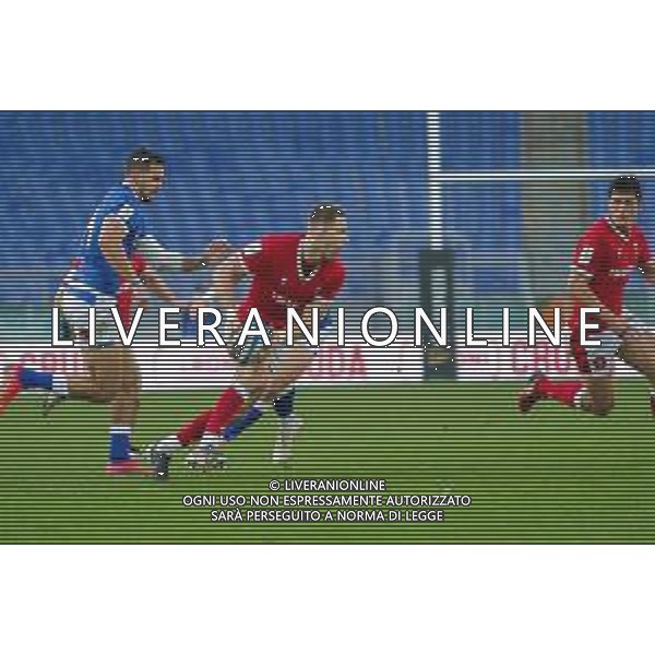 Marianiu/LMedia - 2021 Guinness Six Nations Rugby - Italy vs Wales - Rugby Six Nations match 13 March 2021 - Stadio Olimpico, rome, Italy Photo showing: Liam Williams (Wales) @Marianiu/LMedia AG ALDO LIVERANI SAS