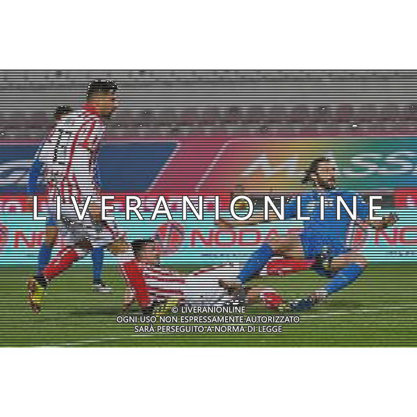 Marinil/LMedia - RL Vicenza vs Empoli FC - Italian Football Championship League BKT 2020/2021 13 March 2021 - Romeo Menti stadium, vicenza, Italy Photo showing: Leonardo Mancuso (Empoli FC) shoot of goal @Marinil/LMedia AG ALDO LVERANI SAS