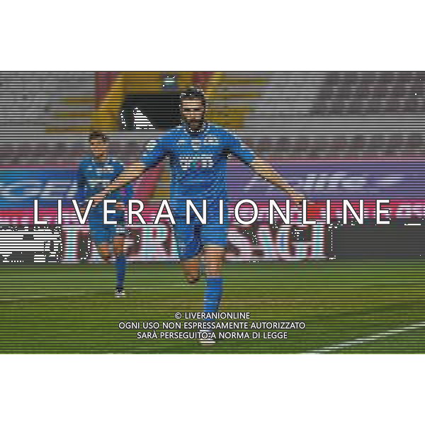 Marinil/LMedia - RL Vicenza vs Empoli FC - Italian Football Championship League BKT 2020/2021 13 March 2021 - Romeo Menti stadium, vicenza, Italy Photo showing: Leonardo Mancuso (Empoli FC) celebrate the goal of 0-1 @Marinil/LMedia AG ALDO LVERANI SAS