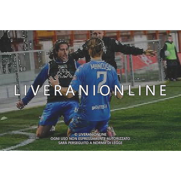 Marinil/LMedia - RL Vicenza vs Empoli FC - Italian Football Championship League BKT 2020/2021 13 March 2021 - Romeo Menti stadium, vicenza, Italy Photo showing: Leonardo Mancuso (Empoli FC) celebrate the goal of 0-1 @Marinil/LMedia AG ALDO LVERANI SAS